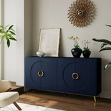 Modern Lacquered 4 Door Wooden Cabinet Sideboard Buffet Server Cabinet Storage Cabinet, For Living Room, Entryway, Hallway, Office, Kitchen And Dining Room - Furniture Home Direct