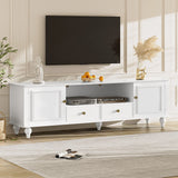 TV Stand For TVs Up To 80", Entertainment Center With Open Compartment - Furniture Home Direct