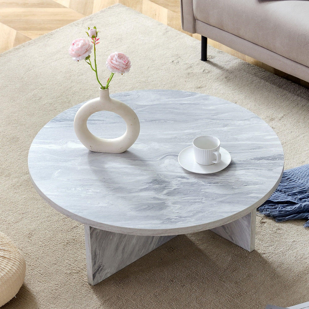 Versatile Round Coffee Table For Various Interior Styles - Furniture Home Direct