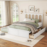 Platform Bed With With 2 Big Drawers With Trundle - Furniture Home Direct