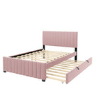 Elegant Upholstered Platform Bed With Twin Size Trundle - Furniture Home Direct