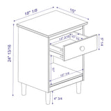 Classic 1 Drawer Nightstand With Cubby - Furniture Home Direct