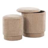 Marla - Upholste Contemporary Ottoman Set - Furniture Home Direct