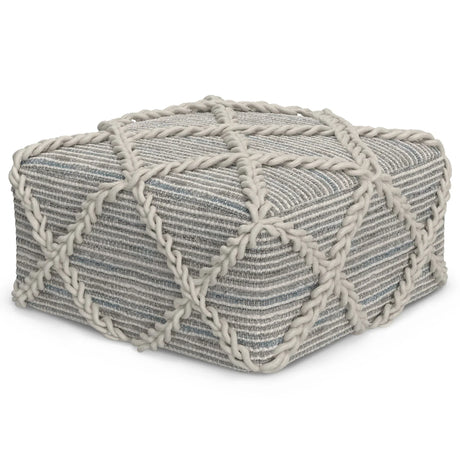 Cowan - Handcrafted Square Pouf - Furniture Home Direct