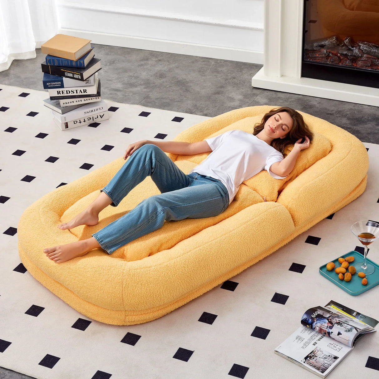 Contemporary Folding Sofa Chair With 5 Adjustable Positions For Gaming, Meditation, And Relaxation - Furniture Home Direct
