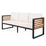 4 Piece Outdoor Conversation Set - Beige - Furniture Home Direct