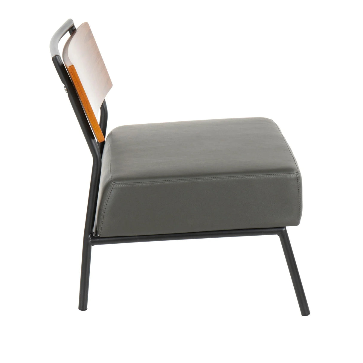 Fiji - Contemporary Chair - Gray / Walnut - Furniture Home Direct