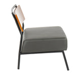 Fiji - Contemporary Chair - Gray / Walnut - Furniture Home Direct