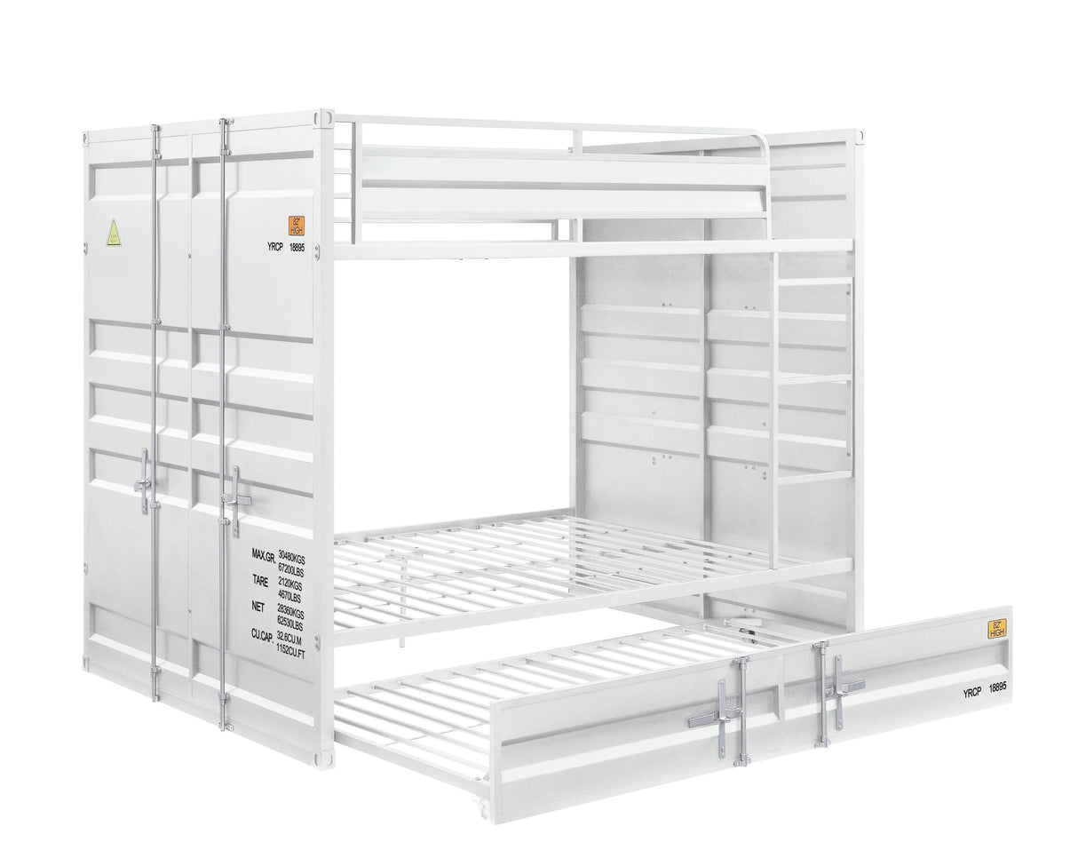 Cargo - Full Bunk Bed With Trundle - White - Furniture Home Direct