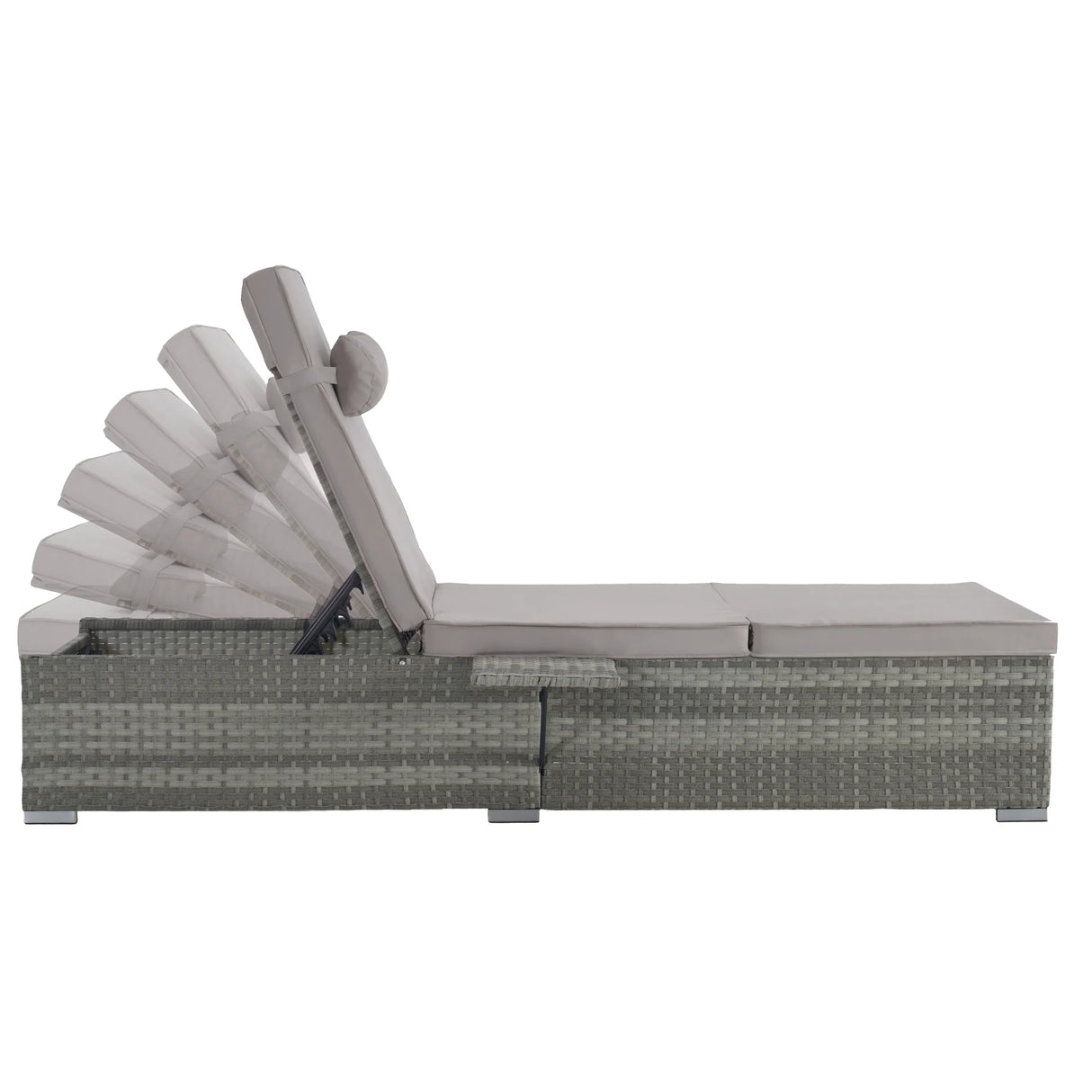 Outdoor Chaise Lounge Set With Cushions Patio Light Gray - Furniture Home Direct