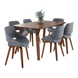 Folia Fabrico - 7 Piece Mid Century Modern Dining Set - Furniture Home Direct