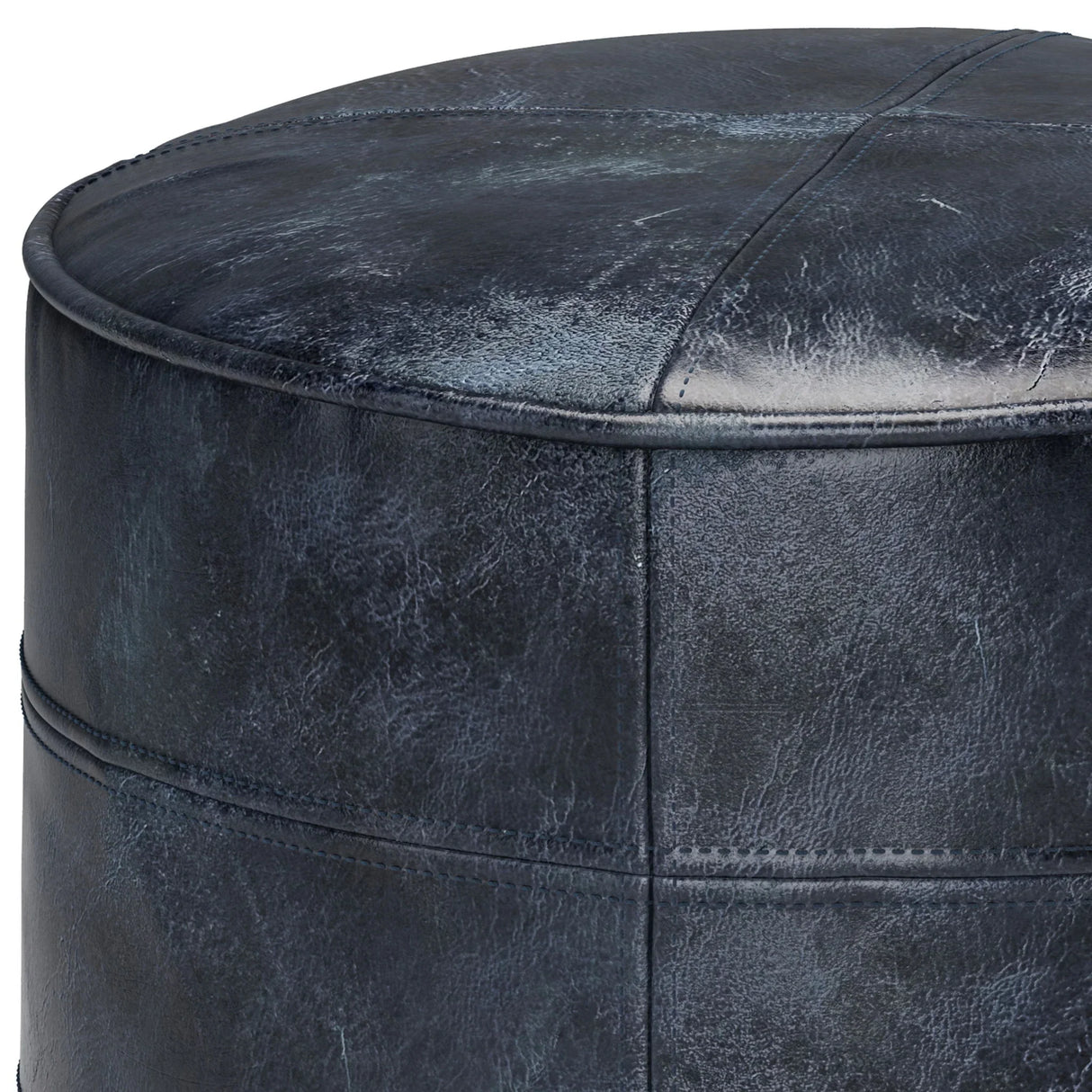 Connor - Handcrafted Round Pouf - Furniture Home Direct