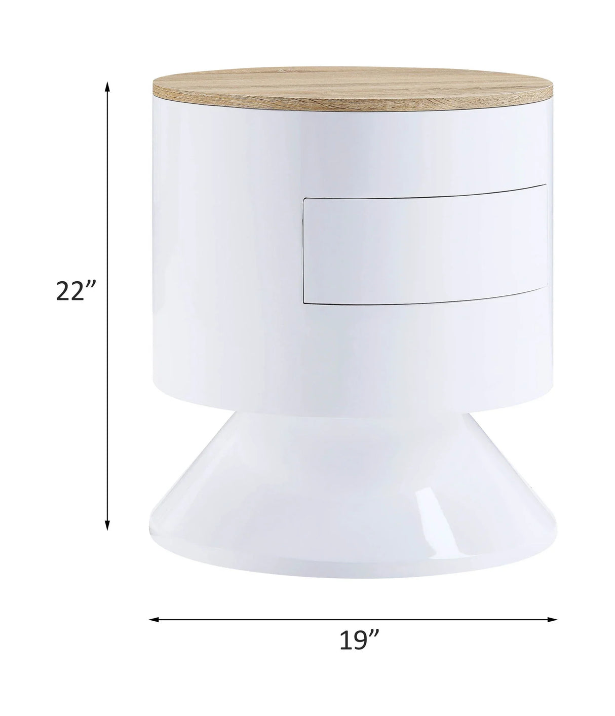 Otith - Accent Table With Display And Utility Function - White - Furniture Home Direct