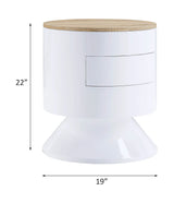 Otith - Accent Table With Display And Utility Function - White - Furniture Home Direct