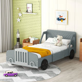 Car Shaped Platform Bed With Wheels - Furniture Home Direct