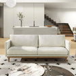 Haven - Flange Arm Oak Sofa - Marled Gray - Furniture Home Direct