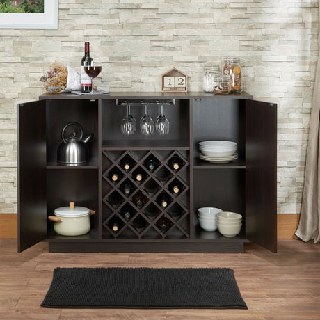 Hazen - Wine Cabinet - Espresso - Furniture Home Direct