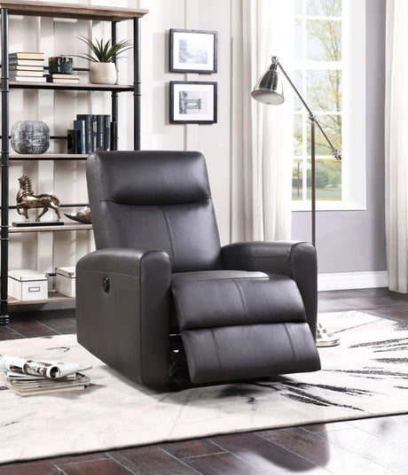 Blane - Top Grain Leather Match Power Motion Recliner - Brown - Furniture Home Direct