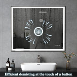 LED Bathroom Vanity Mirror Wall Mounted Adjustable White / Warm / Natural Lights Anti-Fog Touch Switch With Memory Modern Smart Large Bathroom Mirrors - Furniture Home Direct