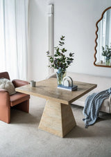Square Dining Table With Pedestal Base - Furniture Home Direct