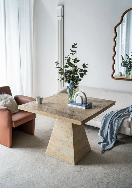 Square Dining Table With Pedestal Base - Furniture Home Direct
