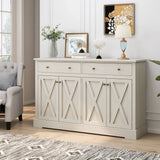 Vintage Sideboard With 2 Drawers And Four Doors For Living Room - Furniture Home Direct