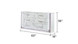 Queen Bed With Marble Pattern Dresser Nightstand White - Furniture Home Direct