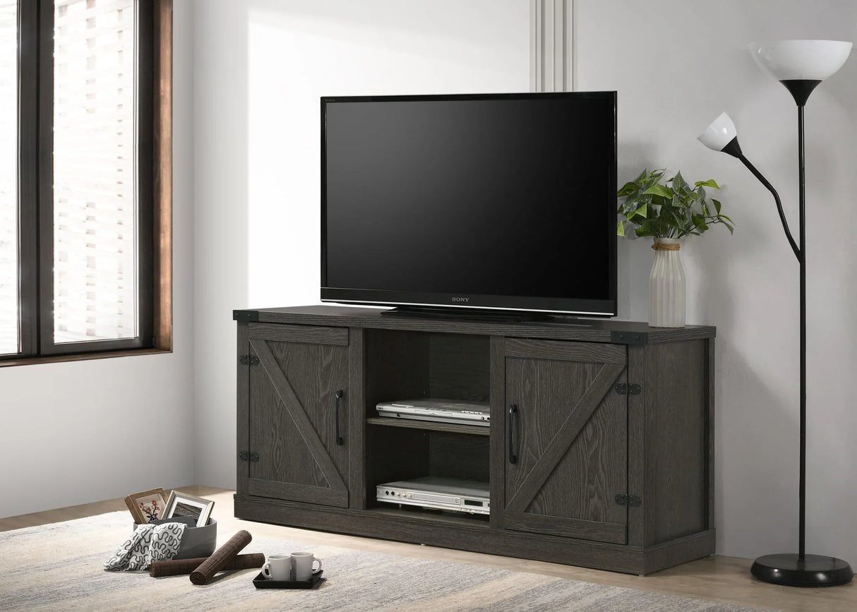 Salma - 58" Wide TV Stand With 2 Open Shelves And 2 Cabinets - Furniture Home Direct