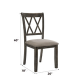 Claudia II - Weathered Side Chair (Set of 2) - Beige / Gray - Furniture Home Direct