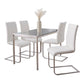 Fuji Foster - Contemporary Dining Set l, Glass 5 Piece - Furniture Home Direct