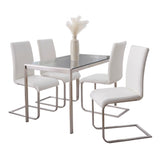 Fuji Foster - Contemporary Dining Set l, Glass 5 Piece - Furniture Home Direct