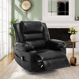 Breathable Leather Massage Recliner Manual Chair - Furniture Home Direct