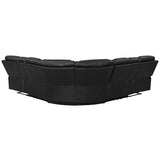 Sectional Sofa Manual Reclining With LED Light Strips Black - Furniture Home Direct