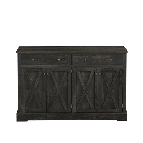 Vintage Sideboard With 2 Drawers And Four Doors For Living Room - Furniture Home Direct