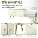 Modern Shoe Storage with Upholstered Cushions - Antique White - Furniture Home Direct