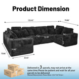 Modular U Shaped Sectional Sofa With Reversible Design - Furniture Home Direct