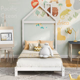 Platform Bed With House Shaped Headboard - Furniture Home Direct