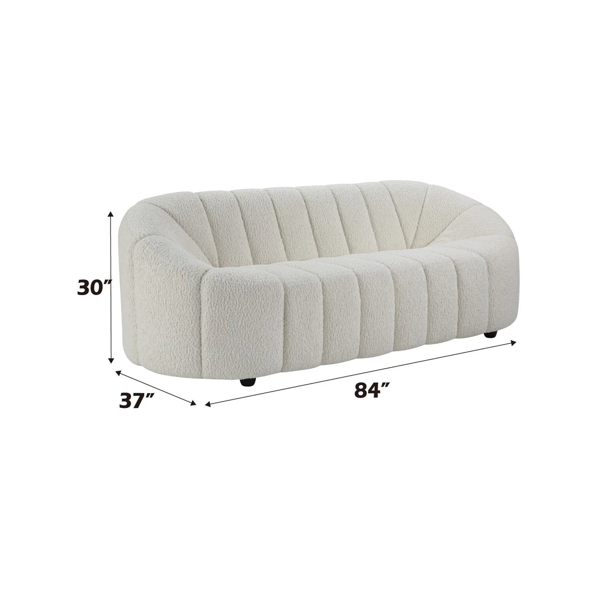 Osmash - Teddy Sherpa Sofa - White - Furniture Home Direct