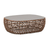 Willow - Oval Woven Patio Coffee Table, Wicker Frame - Furniture Home Direct