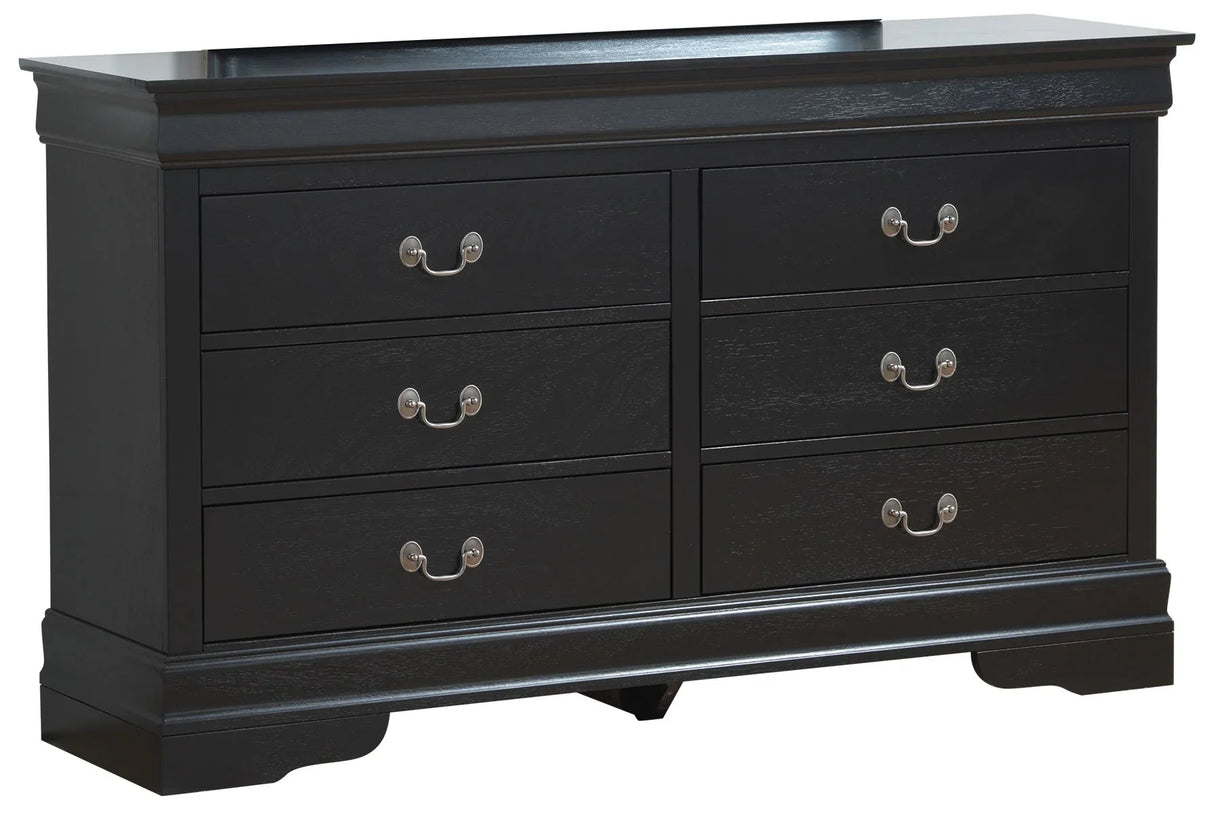 Louis Phillipe - Dresser - Black - Furniture Home Direct