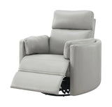 Sagen - Chenille Glider Recliner With Swivel - Furniture Home Direct