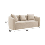 Keith - Chenille 3 Piece Living Room Set (Comes With Matching Color Toss Pillows) - Furniture Home Direct