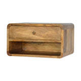 Curve Upper Slot Floating Nightstand - Furniture Home Direct
