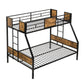 Modern Metal Bunk Bed With Side Ladders And Guardrail - Furniture Home Direct