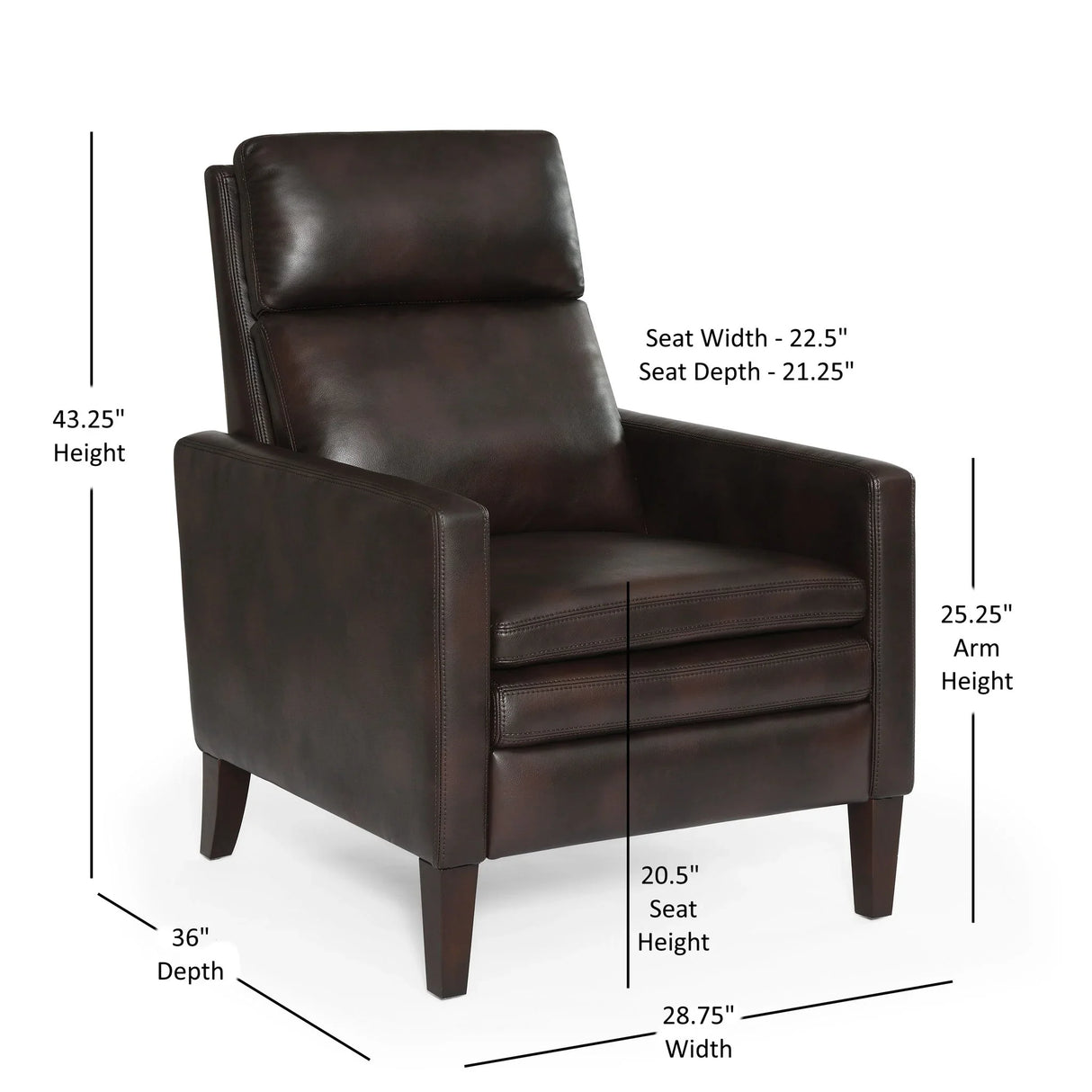 Vaughn - Push Back Recliner With Solid Hardwood Legs - Furniture Home Direct