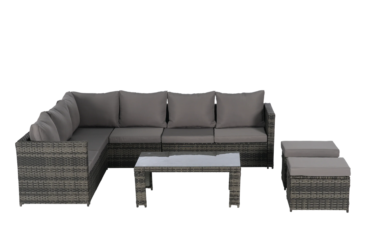 Outdoor Sectional Set - Gray - Furniture Home Direct