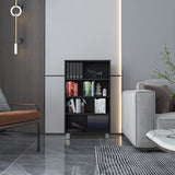 Bookcase, 6 Shelves, 4 Legs - Black - Furniture Home Direct