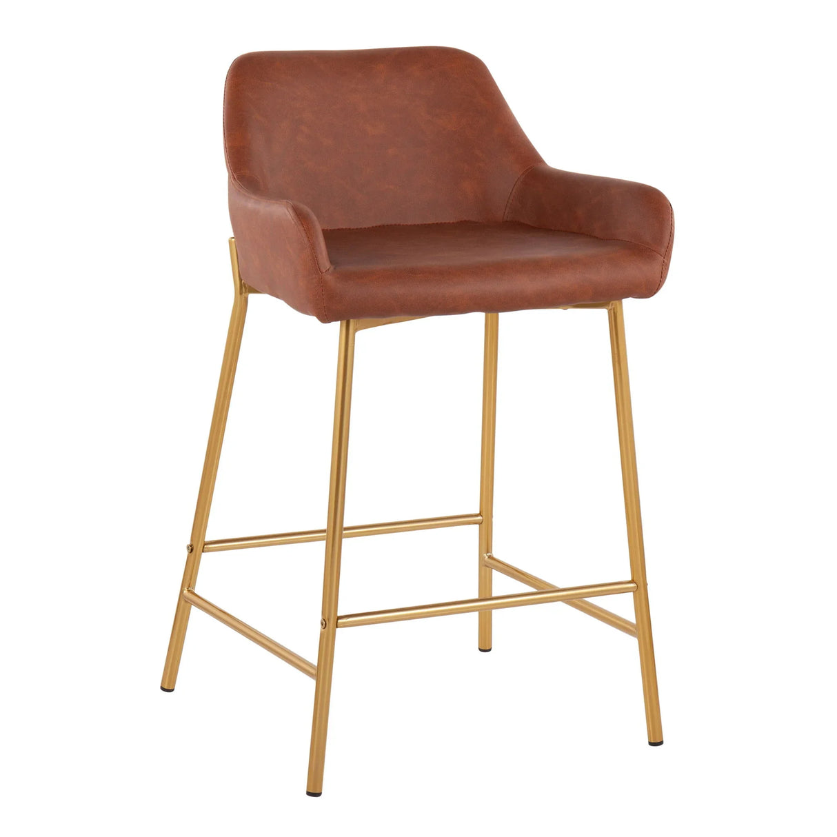 Daniella - Contemporary / Glam Fixed Height Counter Stool (Set of 2) - Furniture Home Direct