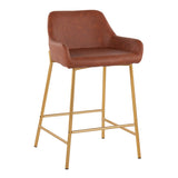 Daniella - Contemporary / Glam Fixed Height Counter Stool (Set of 2) - Furniture Home Direct