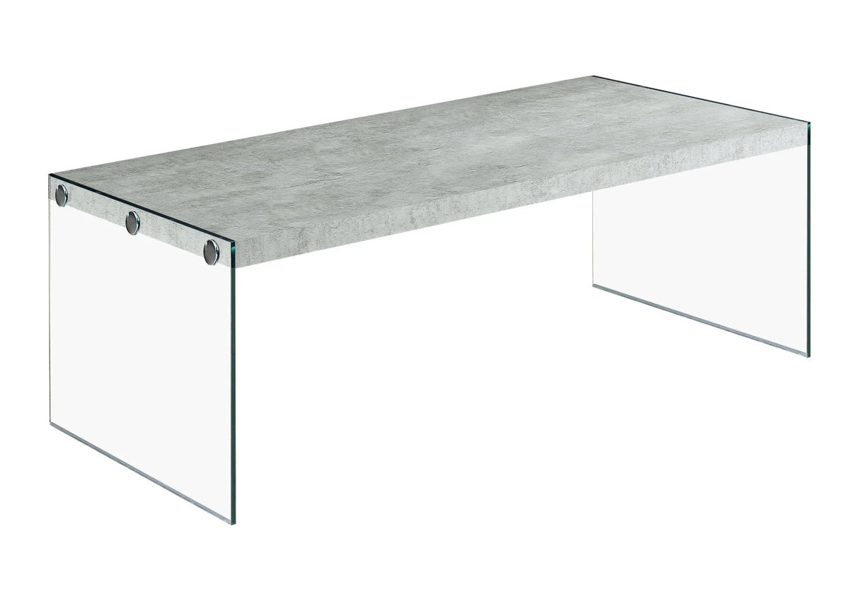 Coffee Table Rectangular For Living Room Clear Tempered Glass - Furniture Home Direct